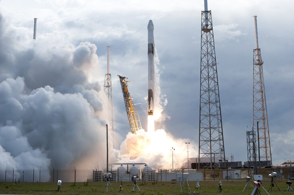 A SpaceX rocket lifts off at Cape Canaveral, Fla. Workers at the State Department have told foreign governments that helping Starlink — a SpaceX-run satellite internet service — to enter their markets might help them head off tariffs from the Trump administration.